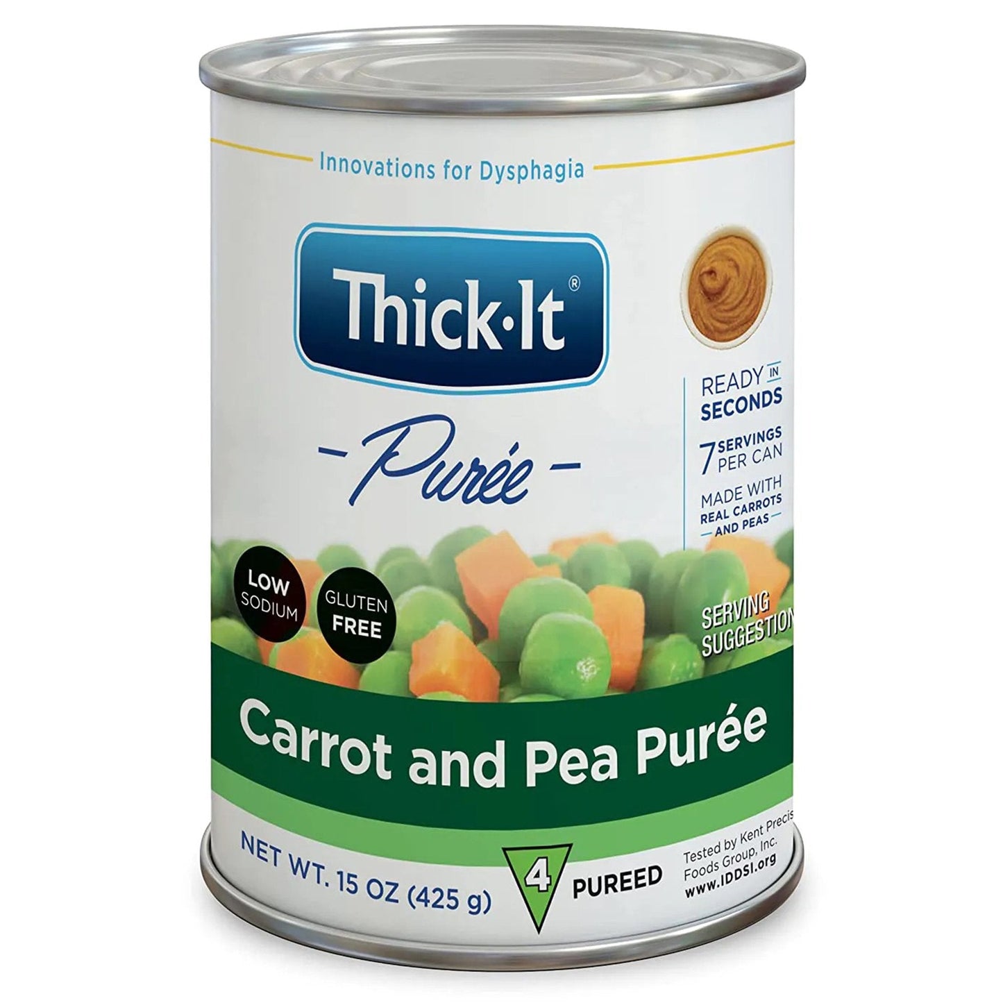 Thickened Food Thick-It 15 oz. Can Carrot and Pea Flavor Puree IDDSI Level 4 Extremely Thick/Pureed,  Packaging Type- Each
