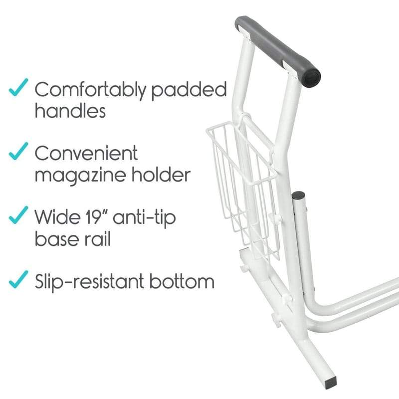 Stand Alone Toilet Rail - Lightweight & Portable - toilet-safety-rail
