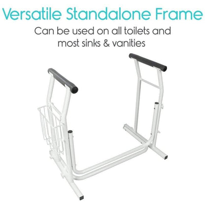 Stand Alone Toilet Rail - Lightweight & Portable - toilet-safety-rail