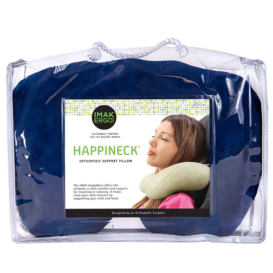Crescent Neck Pillow IMAK® HappiNeck™ Blue Reusable, Packaging Type- Each