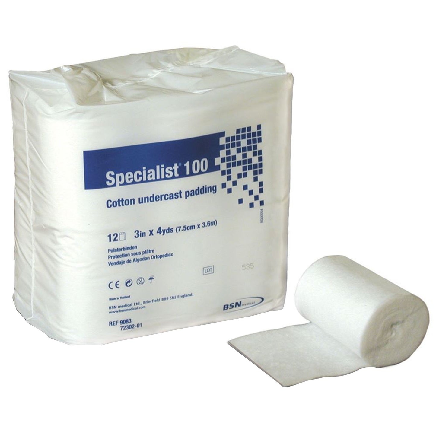 Cast Padding Undercast Specialist 100 3 Inch X 4 Yard Cotton NonSterile,  Packaging Type- Each