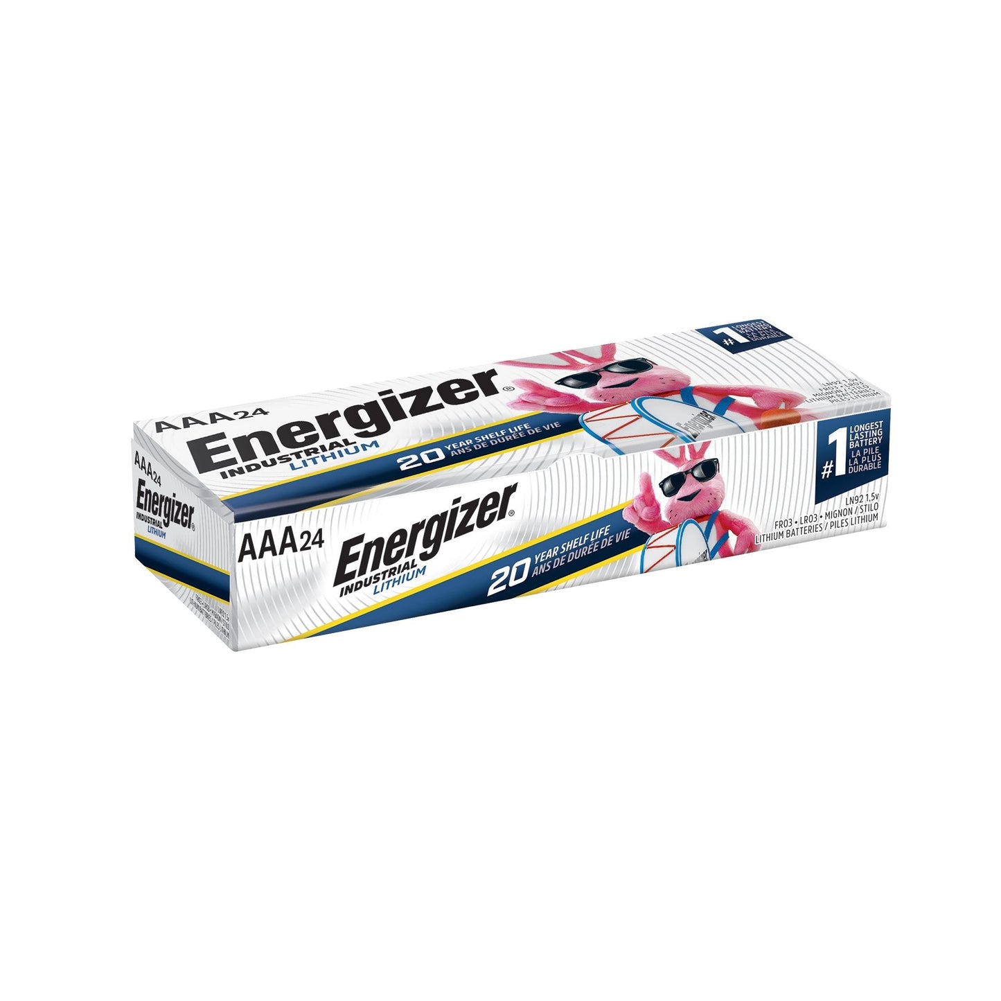 Lithium Battery Energizer Industrial AAA Cell 1.5V Disposable 24 per Pack, Packaging Type- Box