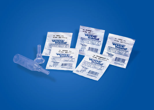 Male External Catheter Wide Band Self-Adhesive Band Silicone X-Large,  Packaging Type- Each