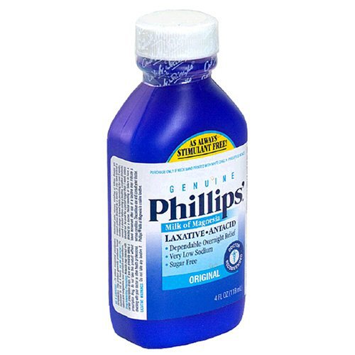 Laxative Phillips' Milk of Magnesia Original Flavor Liquid 4 oz. 400 mg / 5 mL Strength Magnesium Hydroxide