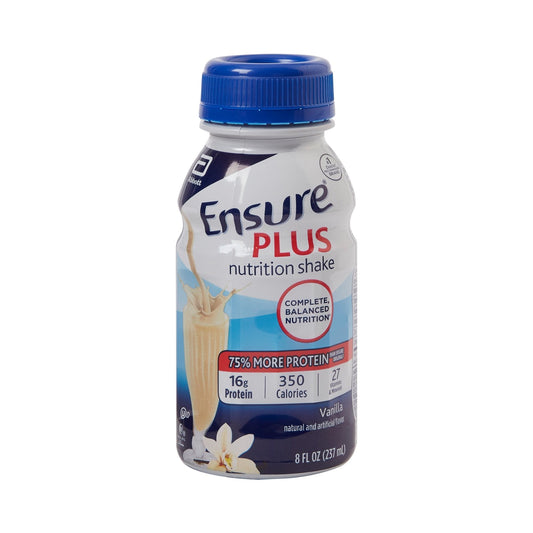Oral Supplement Ensure Plus Nutrition Shake Vanilla Flavor Liquid 8 oz. Bottle,  Packaging Type- Each