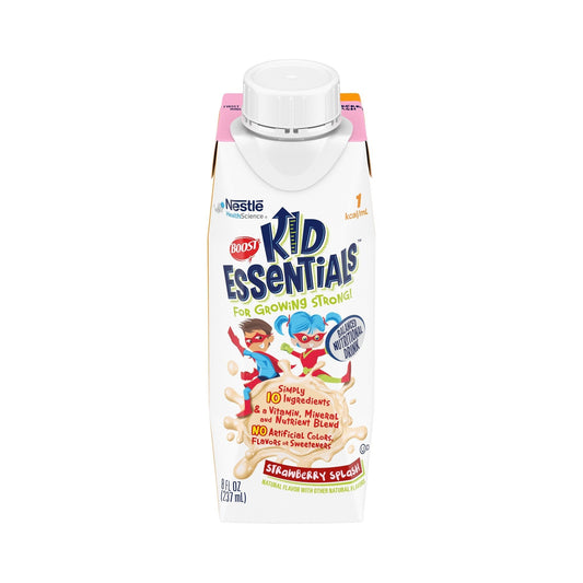 Pediatric Oral Supplement Boost Kid Essentials 1.0 Strawberry Splash Flavor 8 oz. Carton  Liquid Vitamins / Minerals