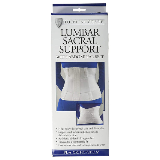 Back Support FLA Orthopedics Standard 3X-Large Hook and Loop Closure 49 to 52 Inch Hip Circumference 10 Inch Height Adult, Packaging Type- Each