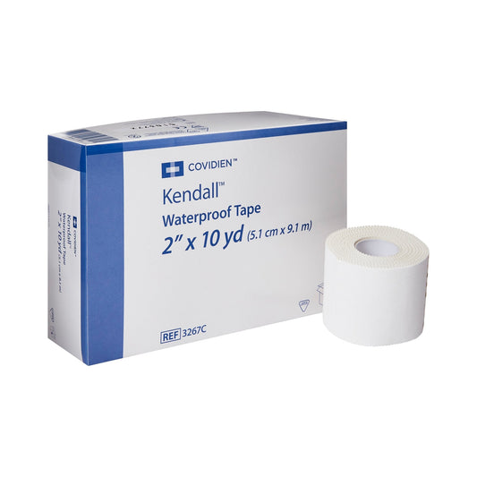 Waterproof Medical Tape Kendall™ White 2 Inch X 10 Yard Cloth NonSterile,  Packaging Type- Each