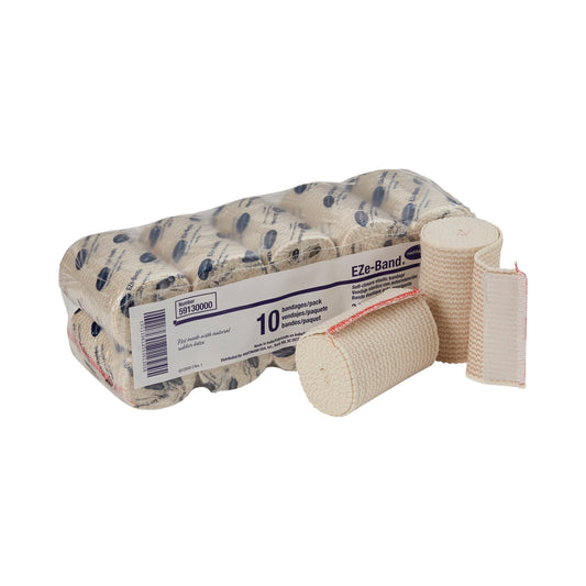 Elastic Bandage EZe-Band LF 3 Inch X 5 Yard Double Hook and Loop Closure Tan NonSterile Standard Compression,  Packaging Type- Each