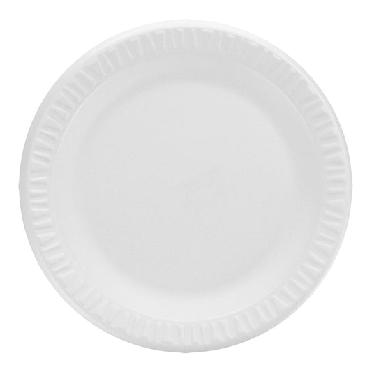 Plate Dart Concorde White Single Use Nonlaminated Foam 9 Inch Diameter, Packaging Type- Case