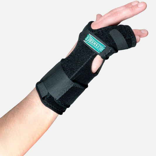 Hand / Finger Brace TKO Standard Neoprene / Nylon / UBL Right Hand Black One Size Fits Most,  Packaging Type- Each
