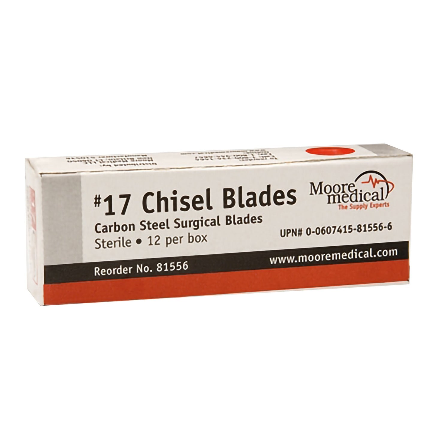 Chisel Blade McKesson Number 17 0.40 mm Width High Carbon Steel Sterile 37 mm Length, Packaging Type - Box