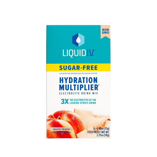 Oral Electrolyte Solution Liquid I.V. Hydration Multiplier Sugar-Free White Peach Flavor 0.45 oz. Electrolyte, Packaging Type- Box