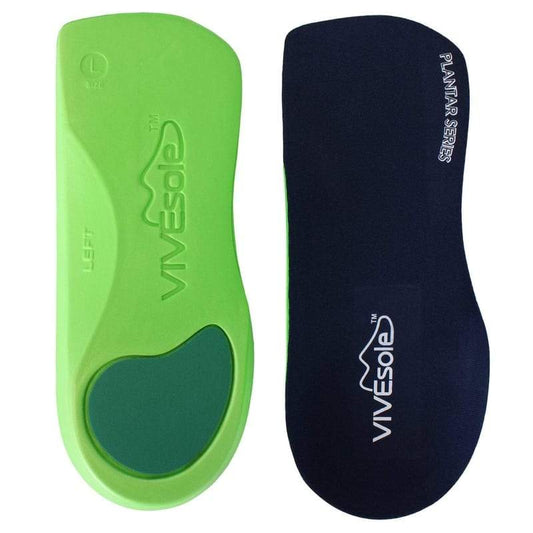 Plantar Series - 3/4 Length - X-Small: Men's: 3.5 - 5, Women's: 4.5 - 6 - arch-heel-inserts