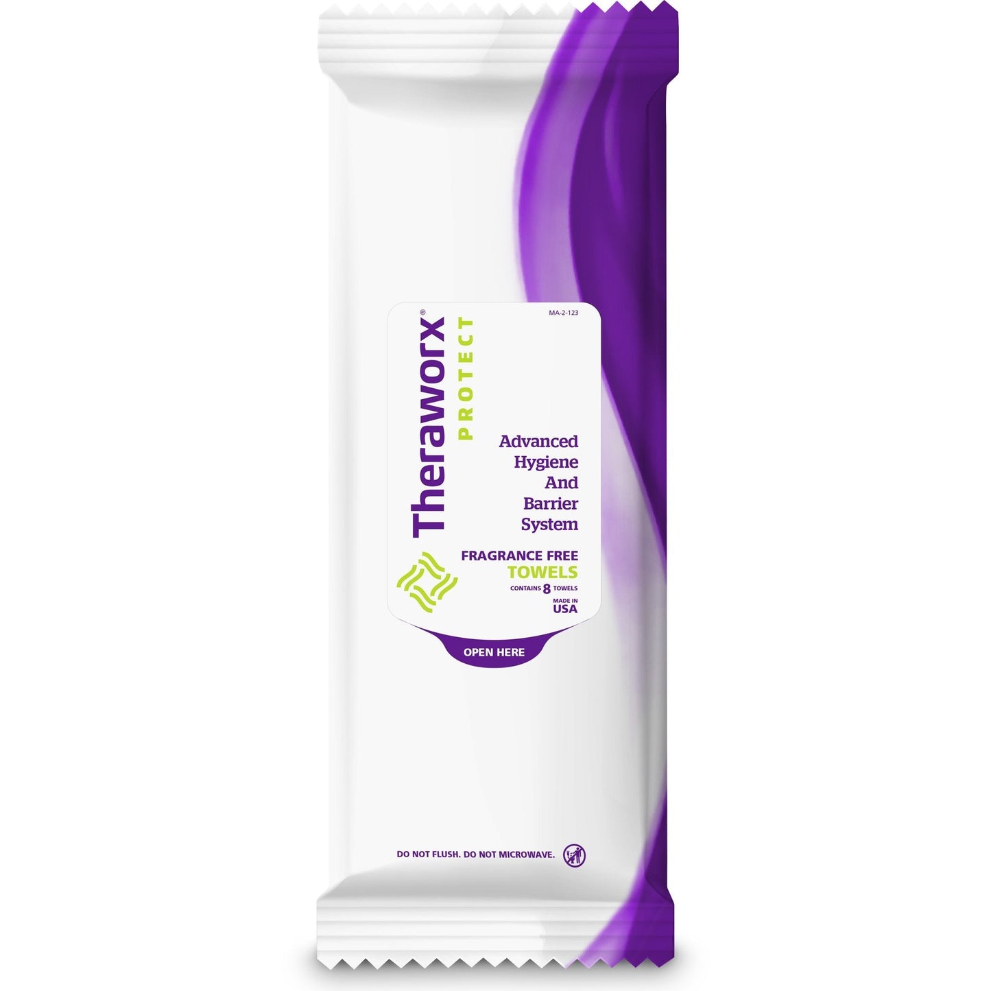 Personal Hygiene Barrier Wipe Theraworx Protect Advanced Hygiene Barrier System Soft Pack Unscented 8 Count, Packaging Type- Each