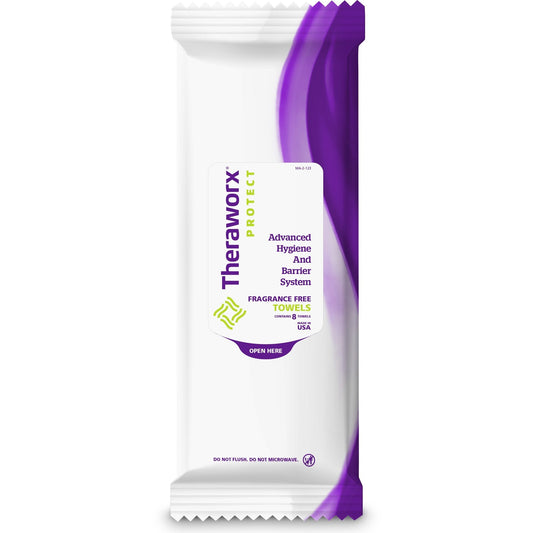 Personal Hygiene Barrier Wipe Theraworx Protect Advanced Hygiene Barrier System Soft Pack Unscented 8 Count, Packaging Type- Each