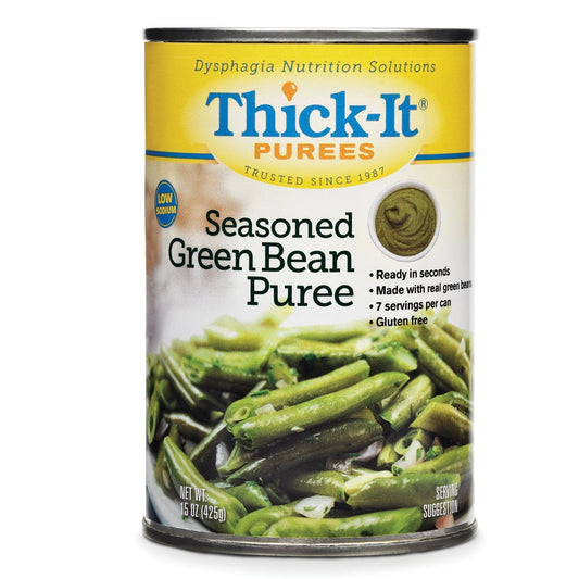 Thickened Food Thick-It 15 oz. Can Seasoned Green Bean Flavor Puree IDDSI Level 4 Extremely Thick/Pureed,  Packaging Type- Each