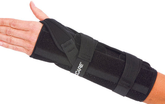 Wrist / Forearm Brace ProCare Quick-Fit Aluminum / Foam / Nylon Right Hand Black X-Large, Packaging Type- Each