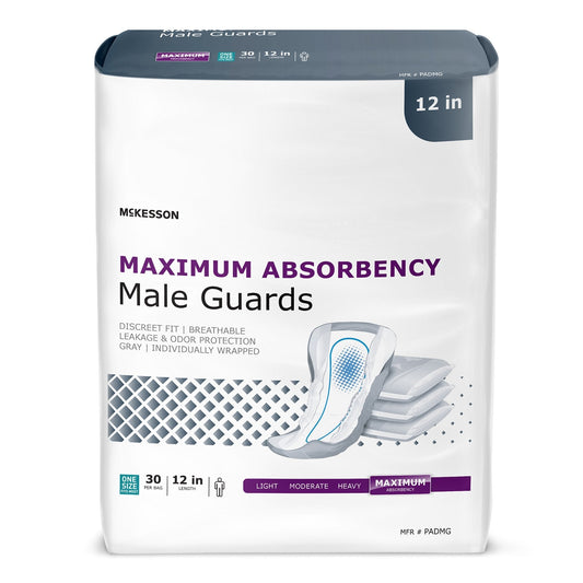 Bladder Control Pad McKesson 12 Inch Heavy Absorbency Polymer Core One Size Fits Most, Packaging Type- Case