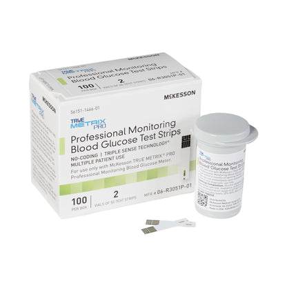 Blood Glucose Test Strips McKesson TRUE METRIX PRO 100 Strips per Pack, Packaging Type- Box