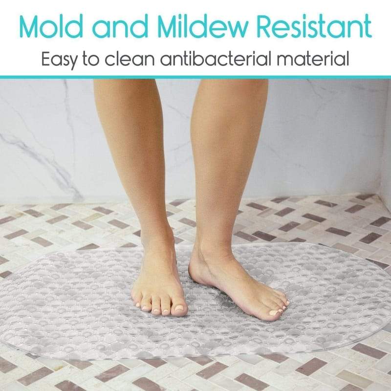 26" Oval Bath Mat - Gray - tub-mat