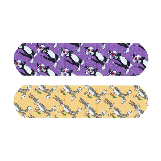Adhesive Strip Looney Tunes Stat Strip 3/4 X 3 Inch Plastic Rectangle Kid Design (Bugs Bunny /Sylvester) Sterile, Packaging Type- Box