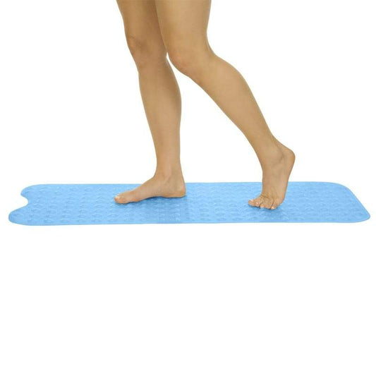38" x 15" Bath Mat - Blue - non-slip-shower-mat