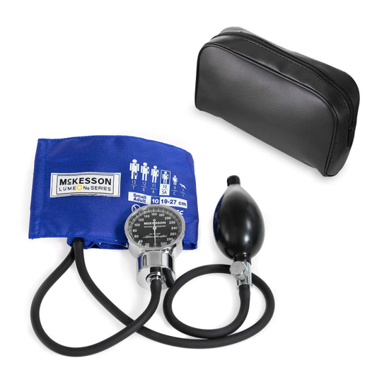Aneroid Sphygmomanometer Unit McKesson LUMEON Small Adult Cuff Nylon Cuff 19 - 27 cm Pocket Aneroid, Packaging Type- Box