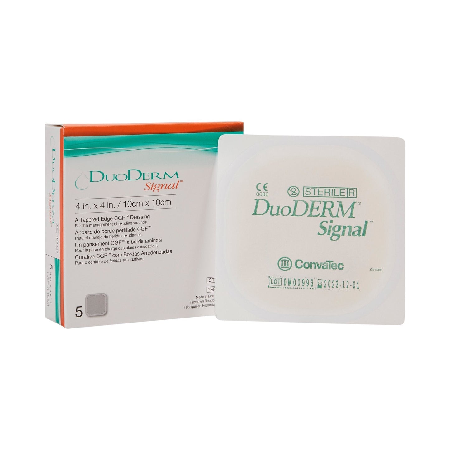 Hydrocolloid Dressing DuoDERM Signal 4 X 4 Inch Square