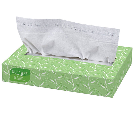 Surpass* Facial Tissue White 8 X 8-2/5 Inch 125 Count, Packaging Type- Box