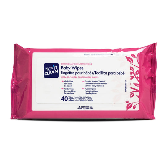 Baby Wipe Nice'n Clean Soft Pack Scented 40 Count,  Packaging Type- Case