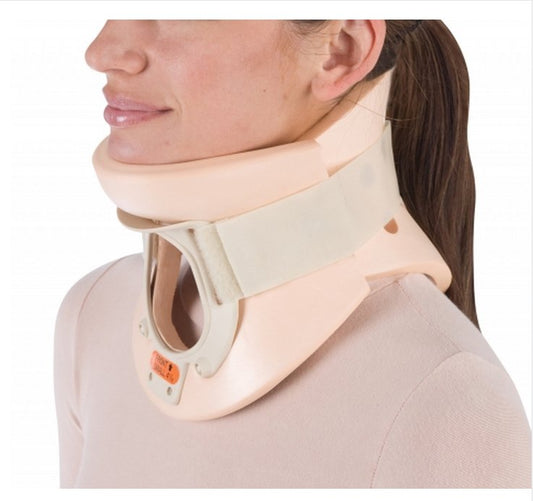 Rigid Cervical Collar ProCare California Preformed Adult Medium Two-Piece / Trachea Opening 4-1/4 Inch Height 13 to 16 Inch Neck Circumference, Packaging Type- Each