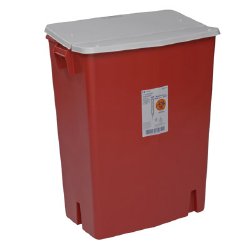 Sharps Container SharpSafety Red Base 27-1/2 H X 15-1/4 D X 21-1/4 W Inch Horizontal / Vertical Entry 30 Gallon
